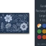 Garden Pattern Rectangle Dance Rug Large #2 Samtuse963