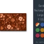 Garden Pattern Rectangle Rug Large #3-Samtuse963
