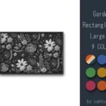 Garden Pattern Rectangle Rug Large #3-Samtuse963