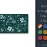 Garden Pattern Rectangle Rug Large #3-Samtuse963