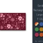 Garden Pattern Rectangle Rug Large #3-Samtuse963