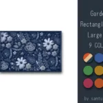 Garden Pattern Rectangle Rug Large #3-Samtuse963
