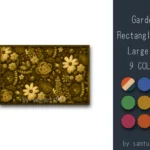 Garden Pattern Rectangle Rug Large #3-Samtuse963