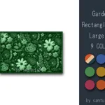 Garden Pattern Rectangle Rug Large #3-Samtuse963