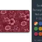Garden Pattern Rectangle Dance Rug Medium #1 Samtuse963