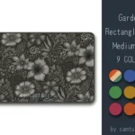 Garden Pattern Rectangle Dance Rug Medium #1 Samtuse963