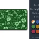 Garden Pattern Rectangle Dance Rug Medium #2 Samtuse963