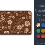 Garden Pattern Rectangle Dance Rug Medium #2 Samtuse963