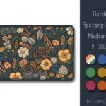 Garden Pattern Rectangle Dance Rug Medium #2 Samtuse963