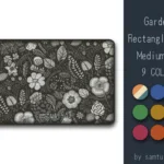 Garden Pattern Rectangle Dance Rug Medium #2 Samtuse963
