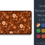 Garden Pattern Rectangle Rug Medium #3-Samtuse963