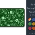 Garden Pattern Rectangle Rug Medium #3-Samtuse963