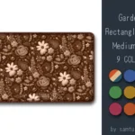 Garden Pattern Rectangle Rug Medium #3-Samtuse963