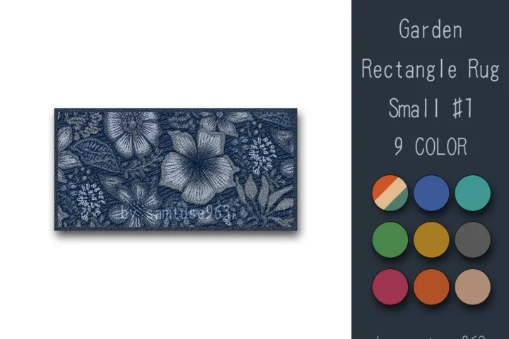 Garden Pattern Rectangle Dance Rug Small #1 Samtuse963