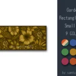 Garden Pattern Rectangle Dance Rug Small #1 Samtuse963