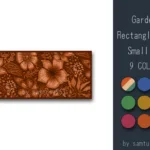 Garden Pattern Rectangle Dance Rug Small #1 Samtuse963