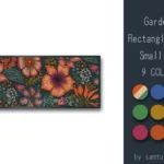 Garden Pattern Rectangle Dance Rug Small #1 Samtuse963