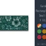 Garden Pattern Rectangle Dance Rug Small #1 Samtuse963