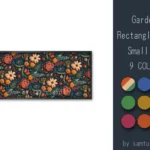 Garden Pattern Rectangle Rug Small #3-Samtuse963