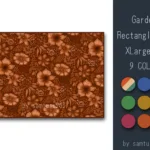Garden Pattern Rectangle Dance Rug XLarge #1 Samtuse963