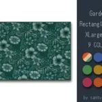 Garden Pattern Rectangle Dance Rug XLarge #1 Samtuse963