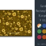 Garden Pattern Rectangle Dance Rug XLarge #2 Samtuse963