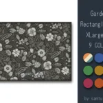 Garden Pattern Rectangle Dance Rug XLarge #2 Samtuse963