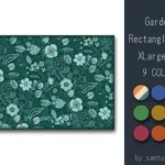 Garden Pattern Rectangle Dance Rug XLarge #2 Samtuse963