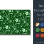 Garden Pattern Rectangle Rug XLarge #3-Samtuse963