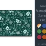 Garden Pattern Rectangle Rug XLarge #3-Samtuse963