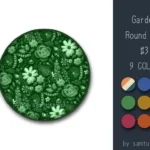 Garden Pattern Round Dance Rug #3 Samtuse963