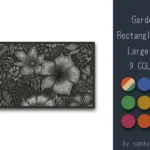 Garden Pattern Rectangle Dance Rug Large #1 Samtuse963