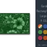 Garden Pattern Rectangle Dance Rug Large #1 Samtuse963