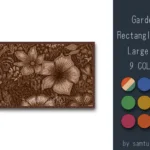 Garden Pattern Rectangle Dance Rug Large #1 Samtuse963