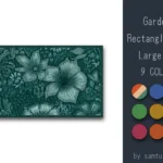Garden Pattern Rectangle Dance Rug Large #1 Samtuse963