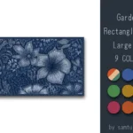 Garden Pattern Rectangle Dance Rug Large #1 Samtuse963
