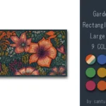 Garden Pattern Rectangle Dance Rug Large #1 Samtuse963