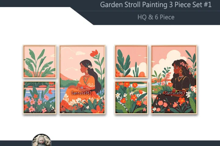 HQ Garden Stroll Painting 3 Piece Set #1 Sellable Extra F Samtuse963