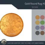 Gold Round Dance Rug #1 Samtuse963