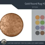 Gold Round Dance Rug #1 Samtuse963