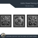 HQ Gothic Flower Square Painting #1 Samtuse963