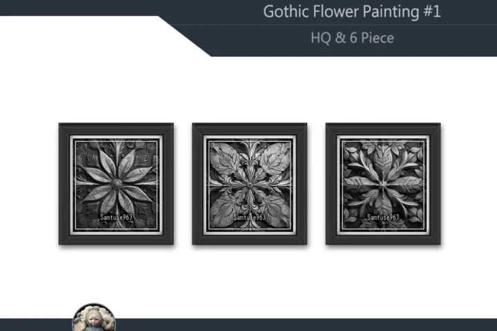 HQ Gothic Flower Square Painting #1 Samtuse963