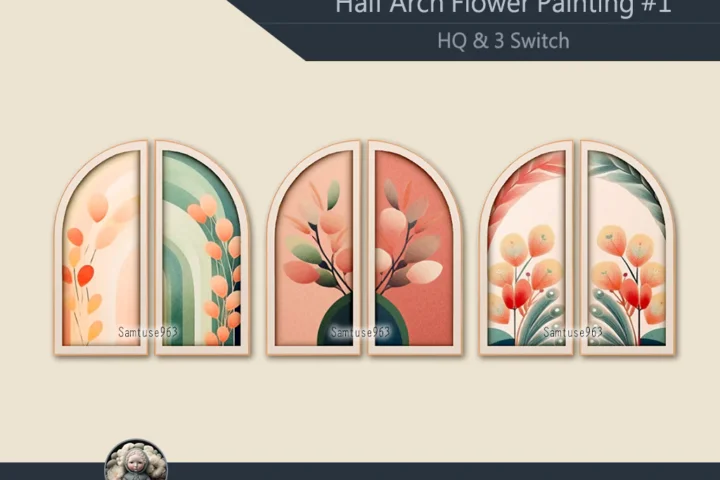 HQ Half Arch Flower Painting #1 Sellable Samtuse963
