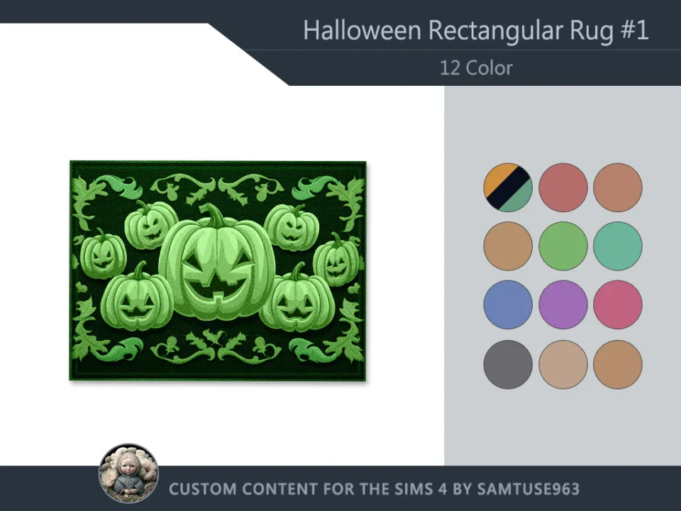 Halloween Rectangular Dance Rug #1 Samtuse963