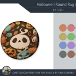 Halloween Round Dance Rug #2 Samtuse963