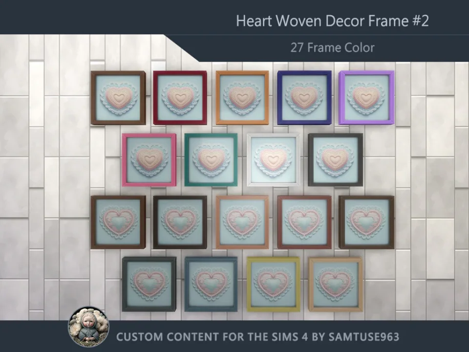 HQ Heart Woven Decor Frame #2 Samtuse963