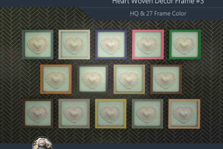 HQ Heart Woven Decor Frame #3 Samtuse963