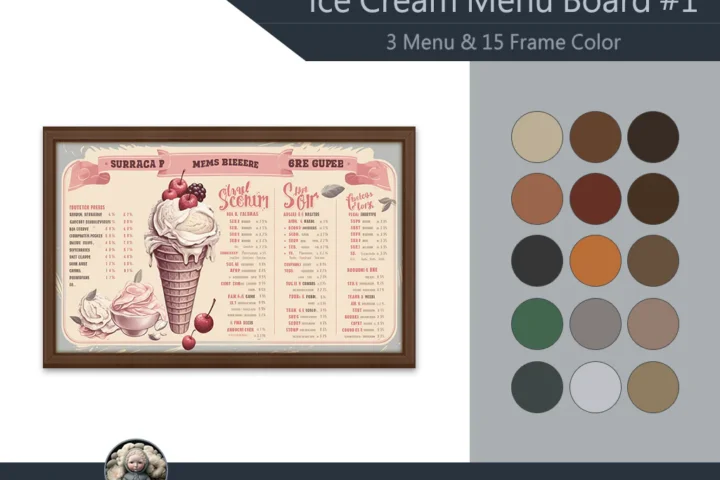 Ice Cream Menu Board #1 Samtuse963