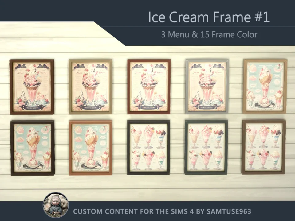 Ice Cream Menu Frame #1 Samtuse963