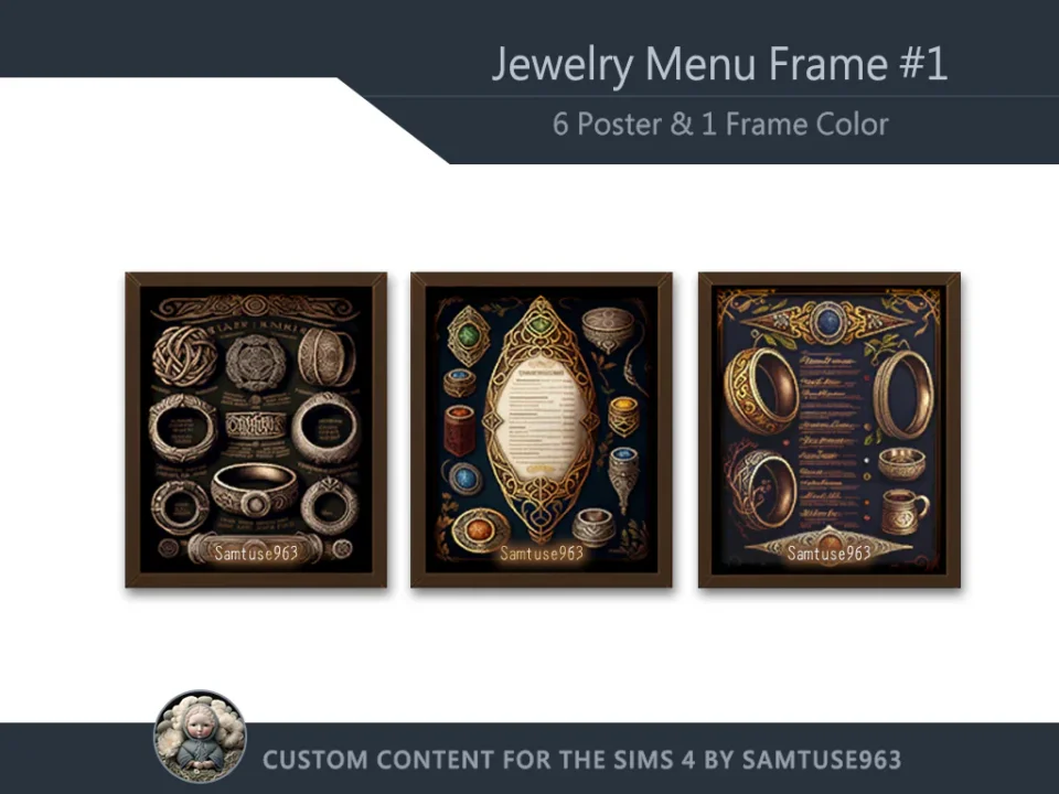 Jewelry Menu Frame #1 Samtuse963